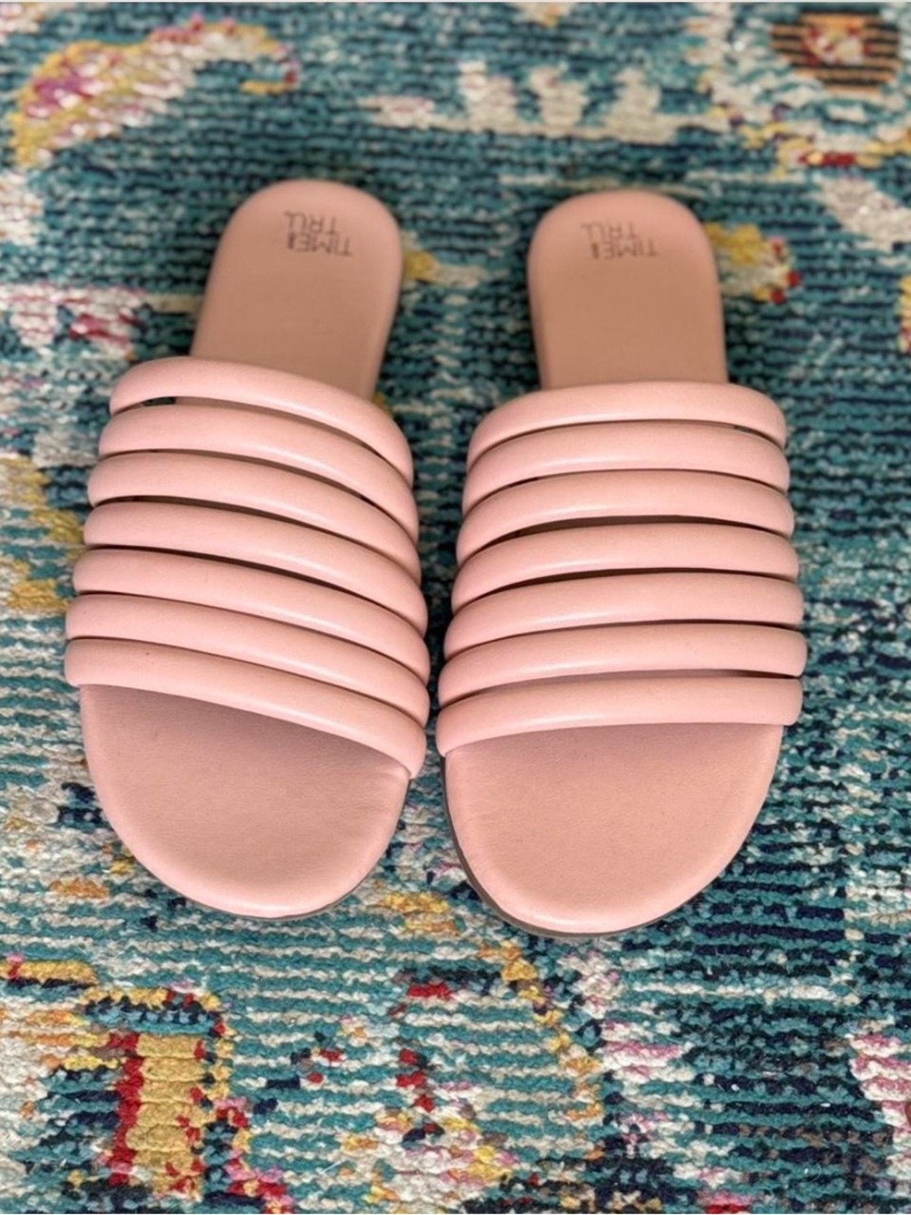 Time and True Blush Slide Sandals Size 7